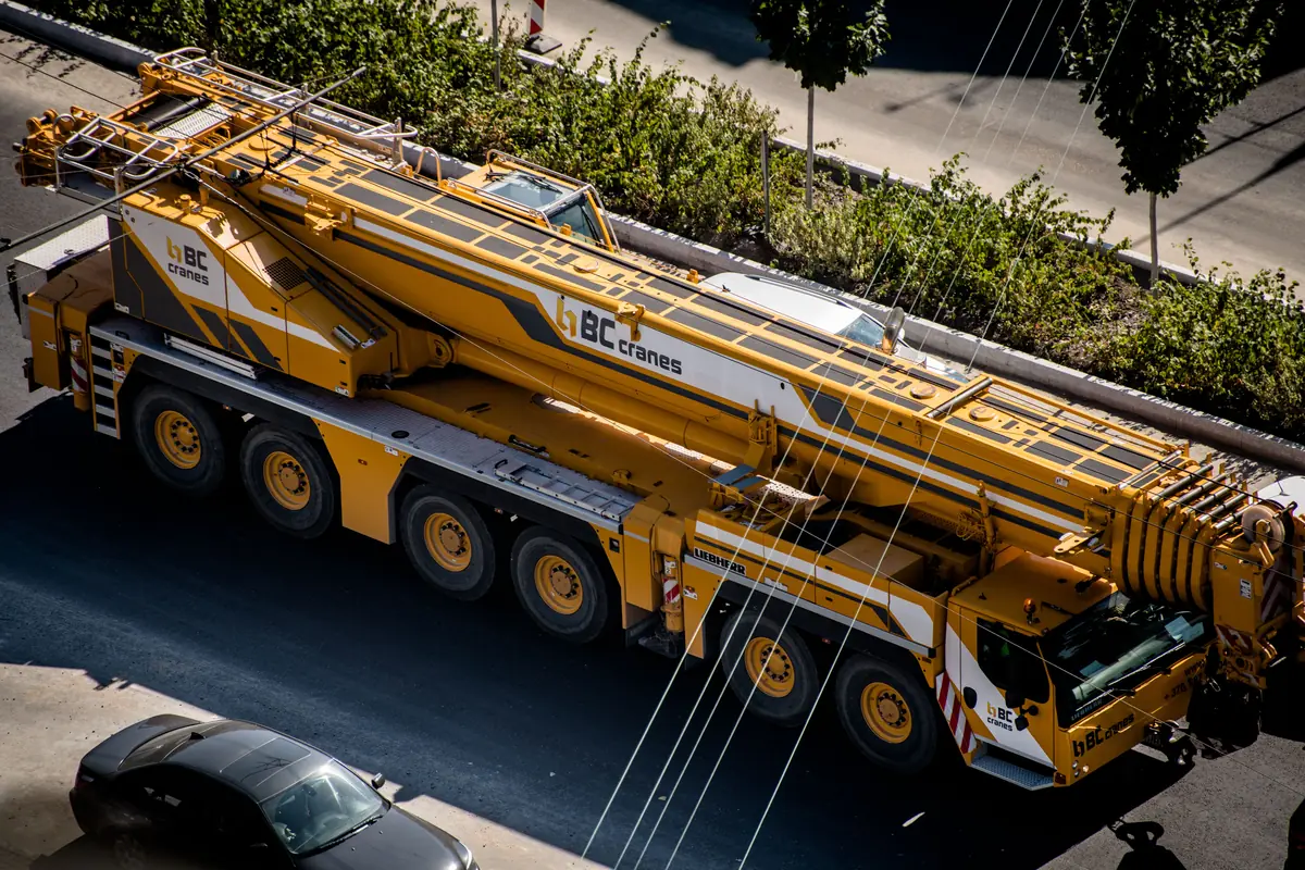 Liebherr all-terrain telescopic crane, seen from above